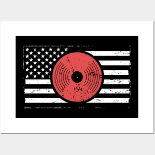 American Flag | Vinyl Record DJ Turntable Posters and Art